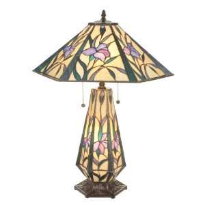  25H Iris Hex Lit Base Table Lamp: Home Improvement