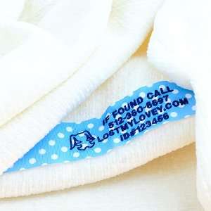  ID Ribbon for Blankets   Light Blue White Dot: Toys & Games