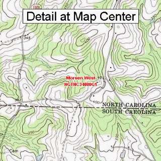 USGS Topographic Quadrangle Map   Morven West, North Carolina (Folded 