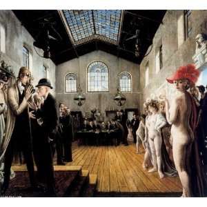  Hand Made Oil Reproduction   Paul Delvaux   24 x 22 inches 