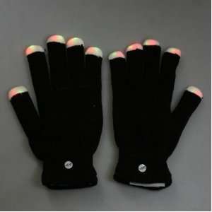  7 Mode LED Rave Light Finger Lighting Flashing Glow Gloves 