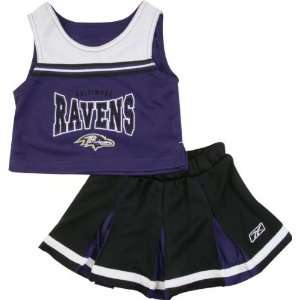  Baltimore Ravens Girls Toddler 2 Pc Cheerleader Jumper 