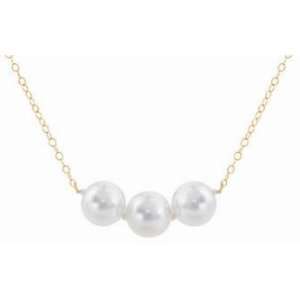   Gold Fresh Water Cultured Pearl Necklace   16 Katarina Jewelry
