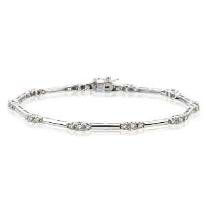    Sterling Silver 1/2 ct. Diamond Tennis Bracelet Katarina Jewelry