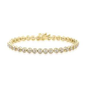  10K Yellow Gold 1 ct. Diamond Tennis Bracelet Katarina Jewelry