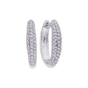    14K White Gold 1/2 ct. Diamond Huggie Earrings: Katarina: Jewelry