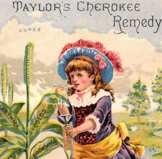 Taylors Cherokee Remeday Indian Cure teething cough &c  