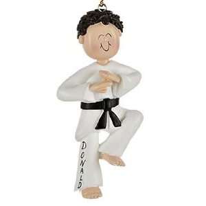  Personalized Karate   Male Christmas Ornament: Home 