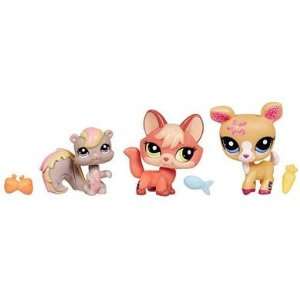    Littlest Pet Shop Pets 3Pack Squirrel, Deer Fox: Toys & Games