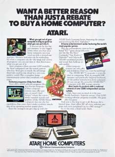 here s a super looking original 1984 atari home computer print ad it s 