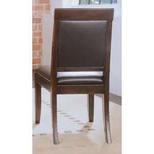   Drew Tribecca Leather Upholstered Side ChairSet of 2: Home & Kitchen