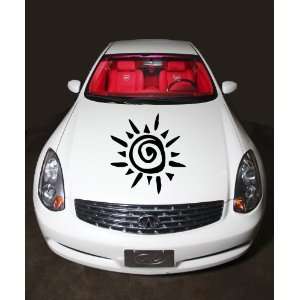 Car Hood Vinyl Sticker Tribal Tattoo Sun A418 