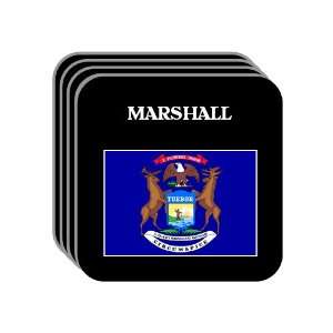  US State Flag   MARSHALL, Michigan (MI) Set of 4 Mini 