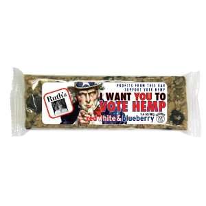   Vote Hemp, Red White & Blueberry Hemp Bar, 1.4 Ounce Bars (Pack of 12