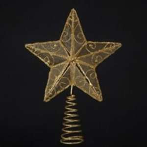  6.25 Gold Wire Star Treetop Ornament Case Pack 96: Home 