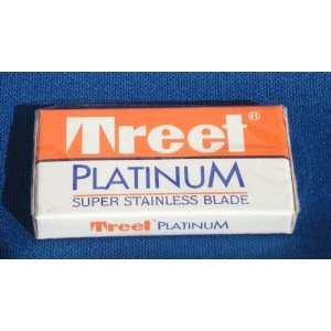 Treet Platinum Super Stainless DE Blade 5 Pack Health 