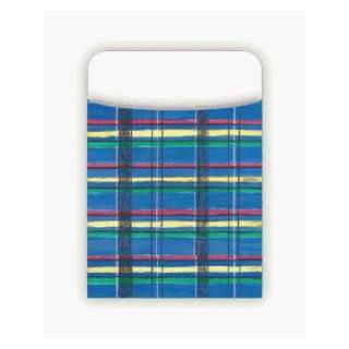    Barker Creek LL 1217L Blue Plaid Library Pocket: Office Products
