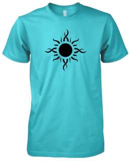 Mens American Apparel Tribal Sun Graphic T Shirt Tee  