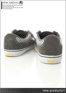 Vans Womens Aubree Slim Check Grey/White/Yellow Shoes #V208A  