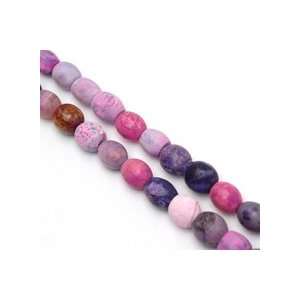  Purple Matte Fire Agate Barrel Beads 13x18mm Arts, Crafts 