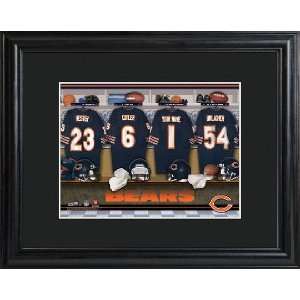  Chicago Bears Locker Room Print with Frame Everything 