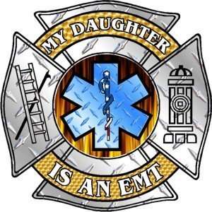   Plate Firefighters Daughter Firefighter/EMT Exterior Window Decal