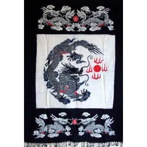  Chinese Art Painting Batik Tapestry Dragon Everything 