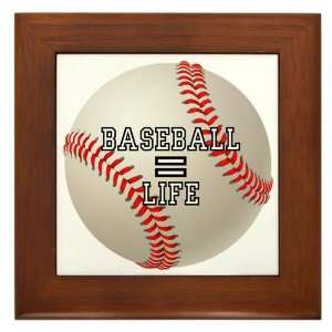  Framed Tile Baseball Equals Life 