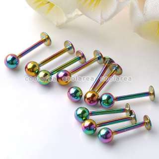   Labret Ring Bar Stud Tragus Ball Stainless Steel Body Piercing  