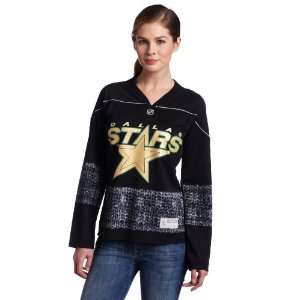  NHL Womens Dallas Stars Fair Isle Fashion Jersey (Black 