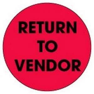   Return To Vendor Circle Labels (500 per Roll)