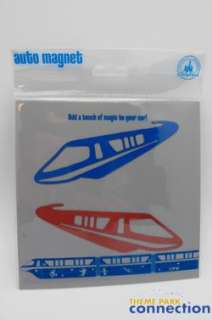 Disney Monorail Red & Blue 2 Display Auto Car New Magnet Sign Lot 