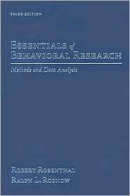 Essentials of Behavioral Research: Methods and Data Analysis 