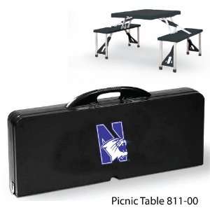  Northwestern Printed Picnic Table Black 