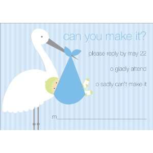  Stork Tortola Baby Shower Reply Cards: Home & Kitchen