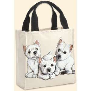  WESTIE PUPPIES Tote Art by Leslie Anderson/Ellay Fiddler 