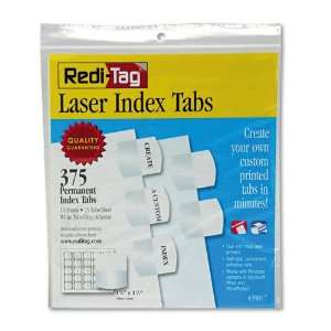  Redi Tag  Laser Printable Index Tabs, 1 1/8w x 1 1/4h 
