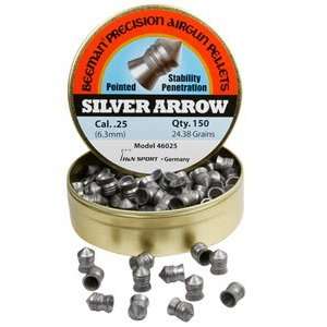  Beeman Silver Arrow .25 Cal, 24.38 Grains, Pointed, 150 ct 