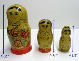 sets Vintage MATRYOSHKA Russian Nesting Doll BABUSHKA Stacking