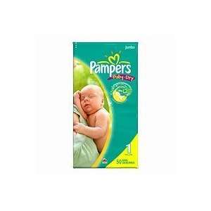 Pampers Baby Dry Diapers Jumbo Pack, Size 1, 50 Count