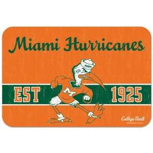 NCAA Miami Hurricanes Door Mat   Vintage Style:  Sports 