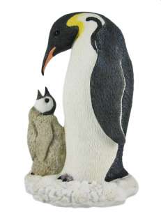 Mother And Child Penguin Statue Baby Chick  
