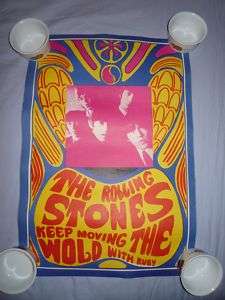 RARE ROLLING STONES KEEP MOVING THE WOLD W RUBY POSTER  