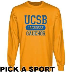  UC Santa Barbara Gauchos Gold Custom Sport Long Sleeve T 