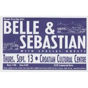  Belle Sebastian Original Concert Poster Vancouver