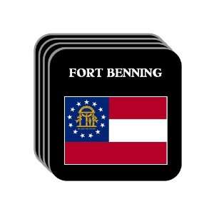  US State Flag   FORT BENNING, Georgia (GA) Set of 4 Mini 
