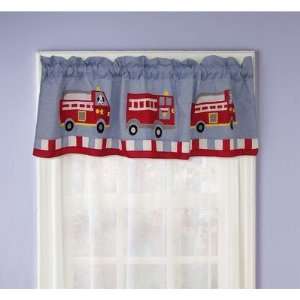  Cotton Fire Truck Valance