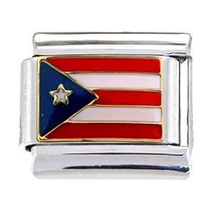  Puerto Rico Flag Italian Charm: Jewelry