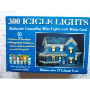  300 Icicle Lights Multicolor Cascading Mini Lights with 