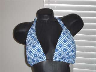 New Michael Kors Capri Blue or Black White Bikini Top  